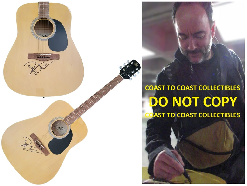 Dave Matthews Signed Full Size Acoustic Guitar COA Exact Proof Autographed