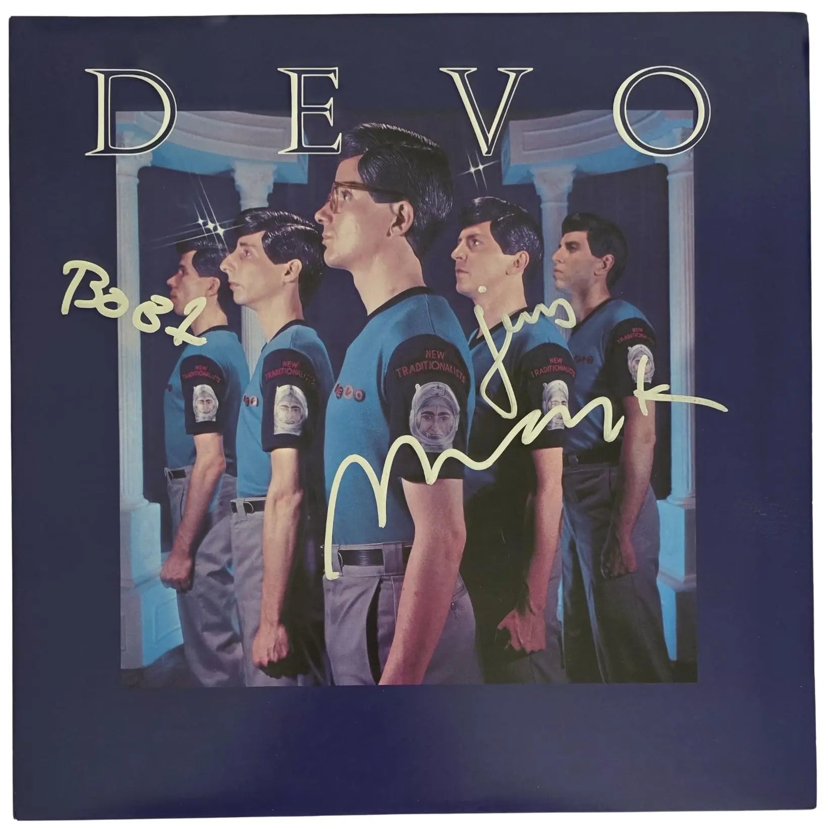 Devo Signed New Traditionalists Album Proof Autographed Vinyl Record Mark Mothersbaugh Gerald Casale Bob Mothersbaugh