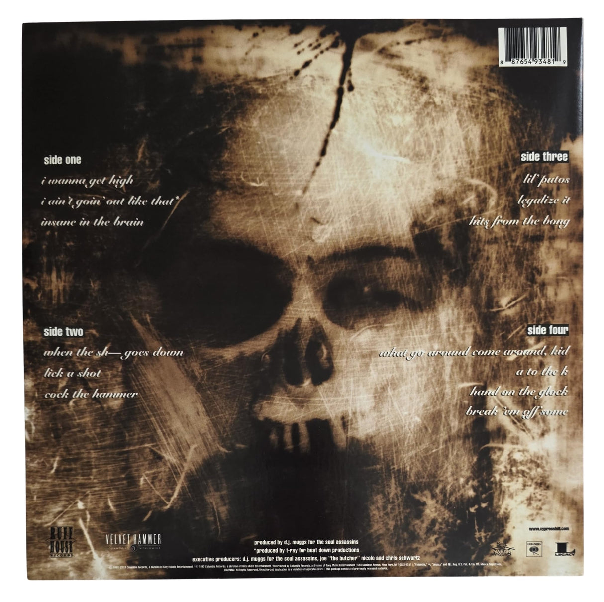 Cypress Hil Signed Black Sunday Album COA Autographed Vinyl Record Proof Sen Dog,B - Real