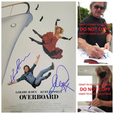 Kurt Russell Goldie Hawn Signed Overboard 12x18 Poster COA Proof autographed Photo Star