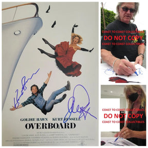 Kurt Russell Goldie Hawn Signed Overboard 12x18 Poster COA Proof autographed Photo Star