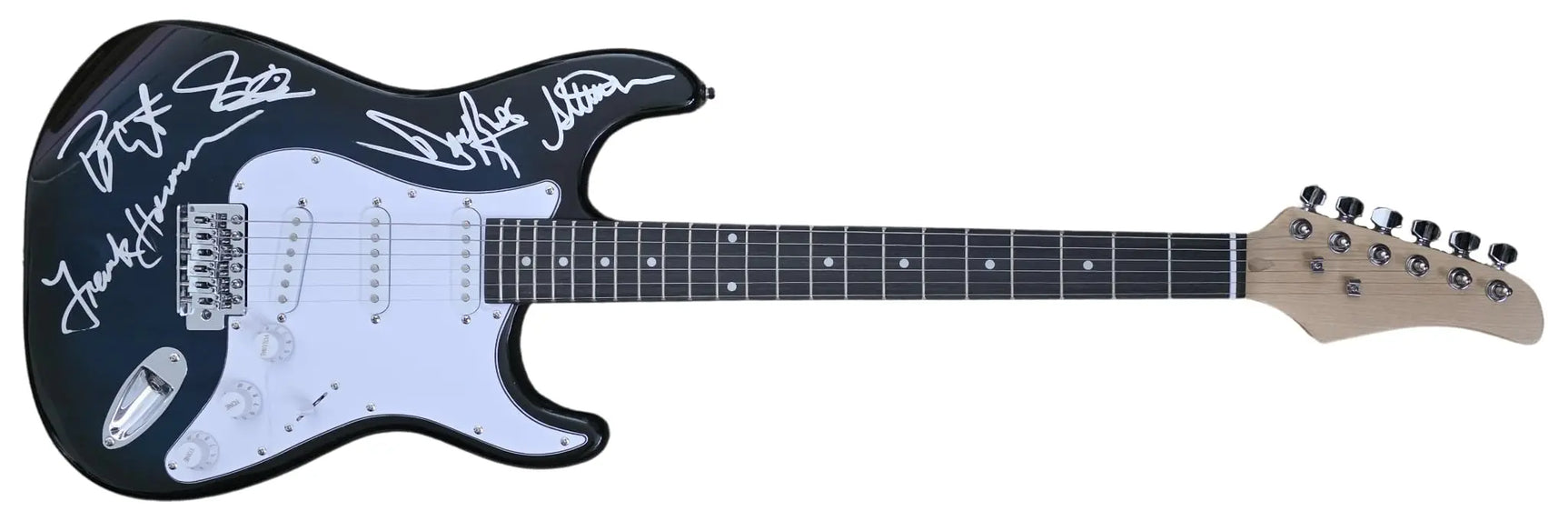 Tesla Band Signed Full Size Electric Guitar Proof COA Jeff Keith,Frank Hannon,Brian Wheat Autographed