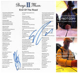 Boyz II Men Signed End of The Road Lyrics Sheet COA Exact Proof Autographed STAR