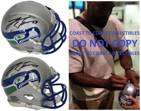 Leonard Williams Signed Seattle Seahawks Mini Football Helmet COA Proof Autographed TB