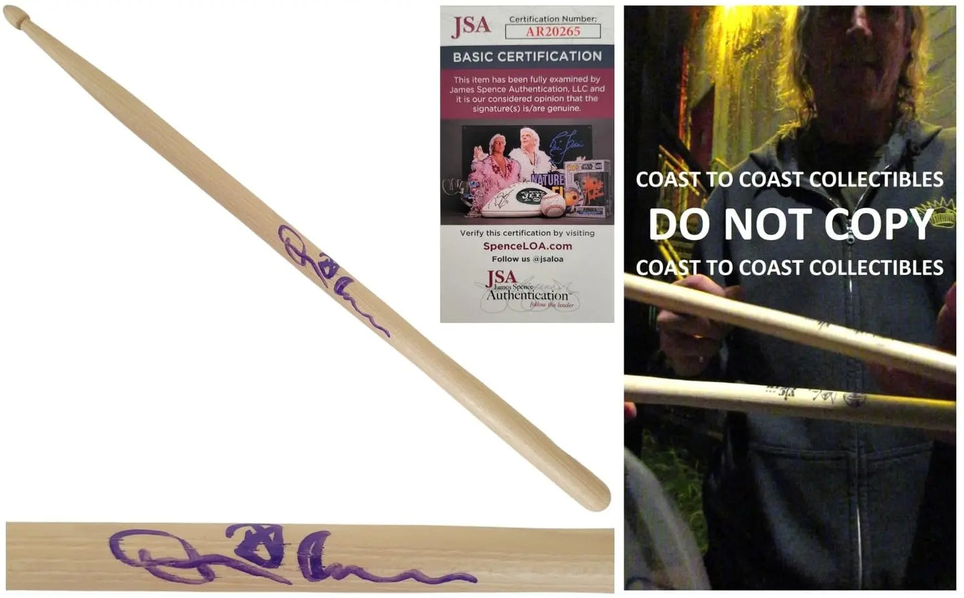 Danny Carey Tool Drummer Signed Vic Firth Signature Drumstick COA Proof Autographed