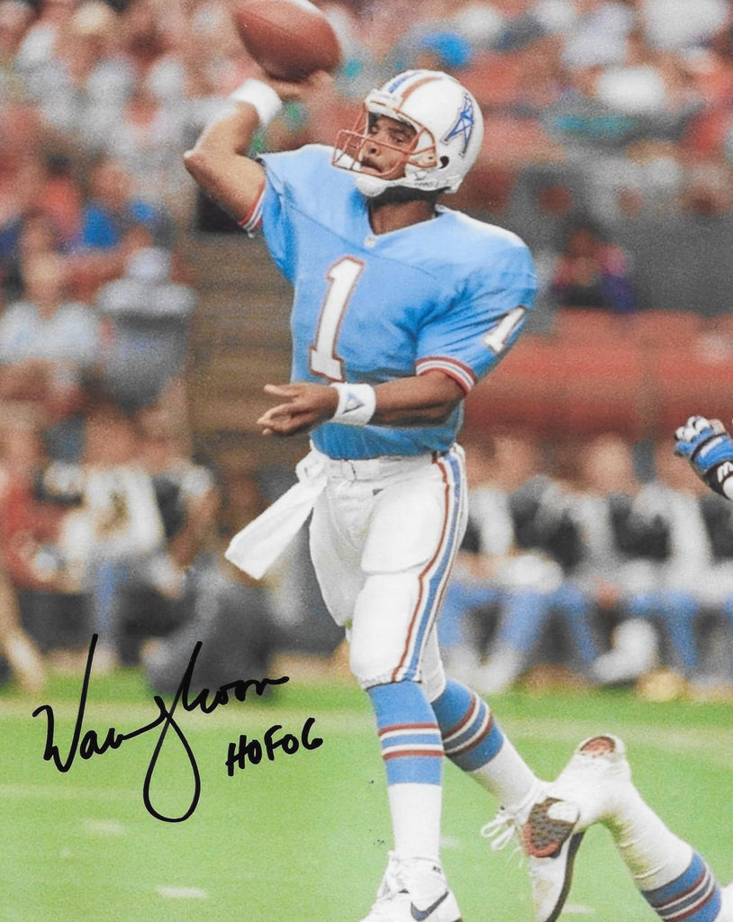Warren Moon Signed 8x10 Photo COA Proof Autographed Houston Oilers Football