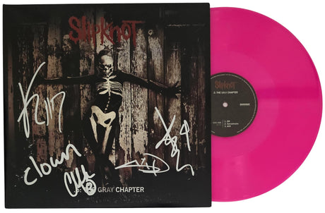 Slipknot Metal Band Signed 5 The Gray Chapter Album COA Exact Proof Autographed Vinyl Record