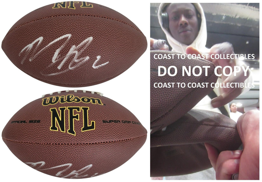 Marquise Brown Signed Football Proof COA Autographed KC Chiefs Cardinals Ravens