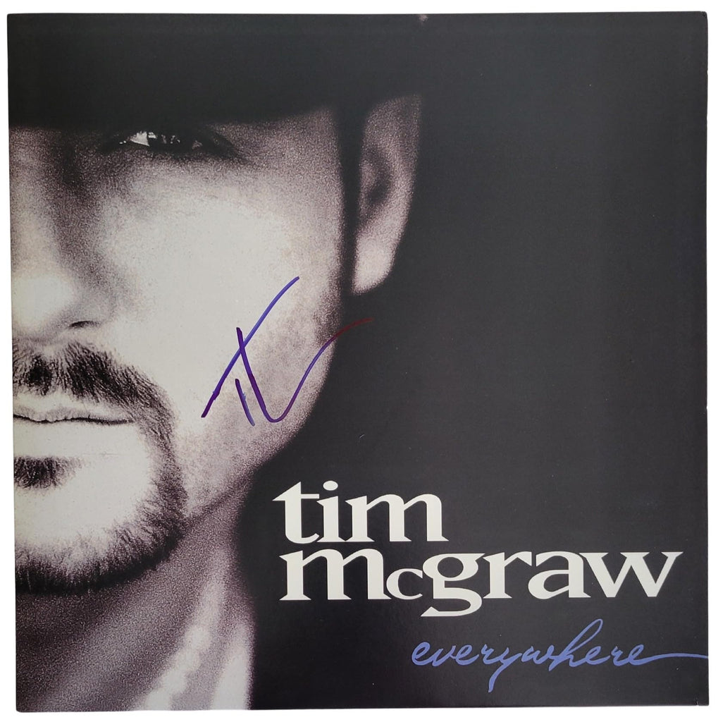 Tim McGraw Signed Everywhere Album Exact Proof COA Autographed Vinyl Record