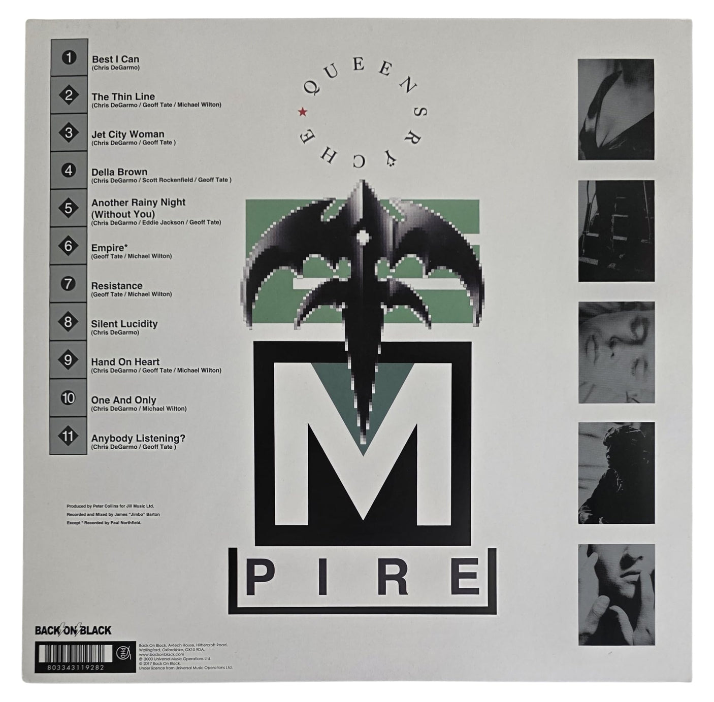 Geoff Tate Signed Queensryche Empire Album COA Proof Autographed Vinyl Record Michael Wilton