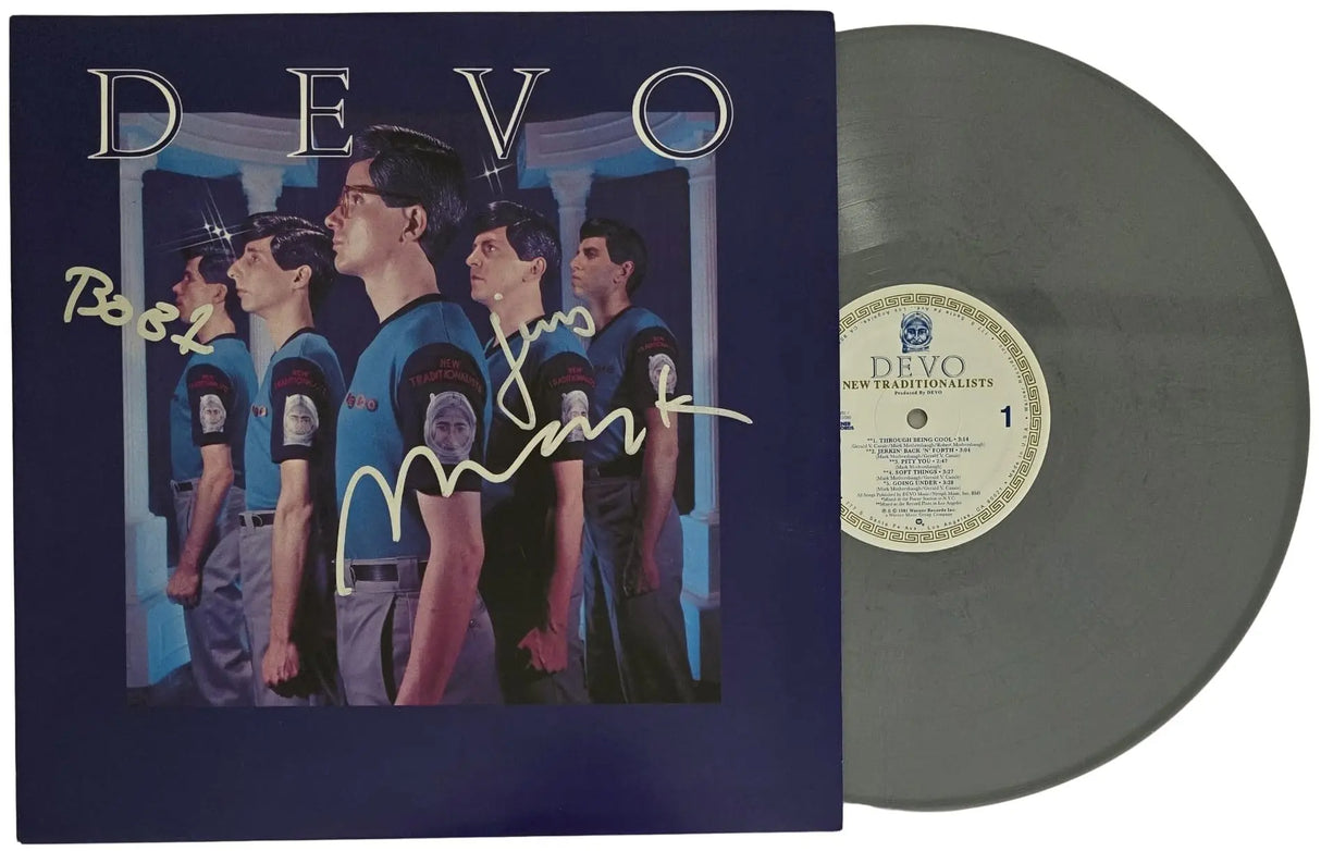 Devo Signed New Traditionalists Album Proof Autographed Vinyl Record Mark Mothersbaugh Gerald Casale Bob Mothersbaugh