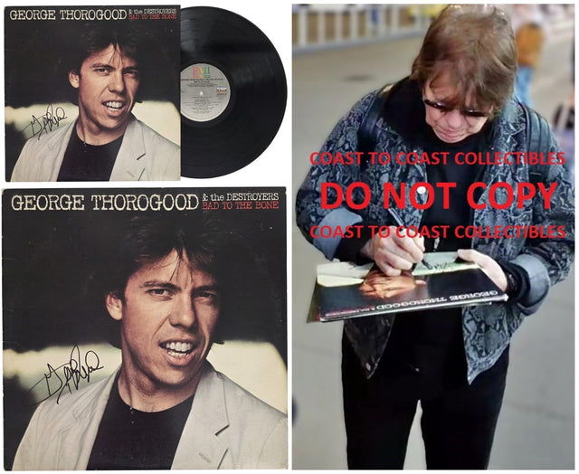George Thorogood Signed Bad to the Bone Album COA Proof Autographed Vinyl Record
