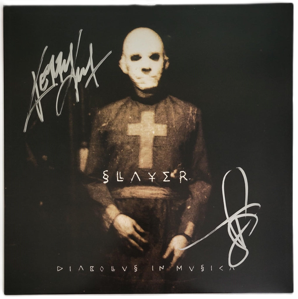 Tom Araya Kerry King Signed Slayer Diabolus in Musica Album COA Exact Proof Autographed Vinyl Record