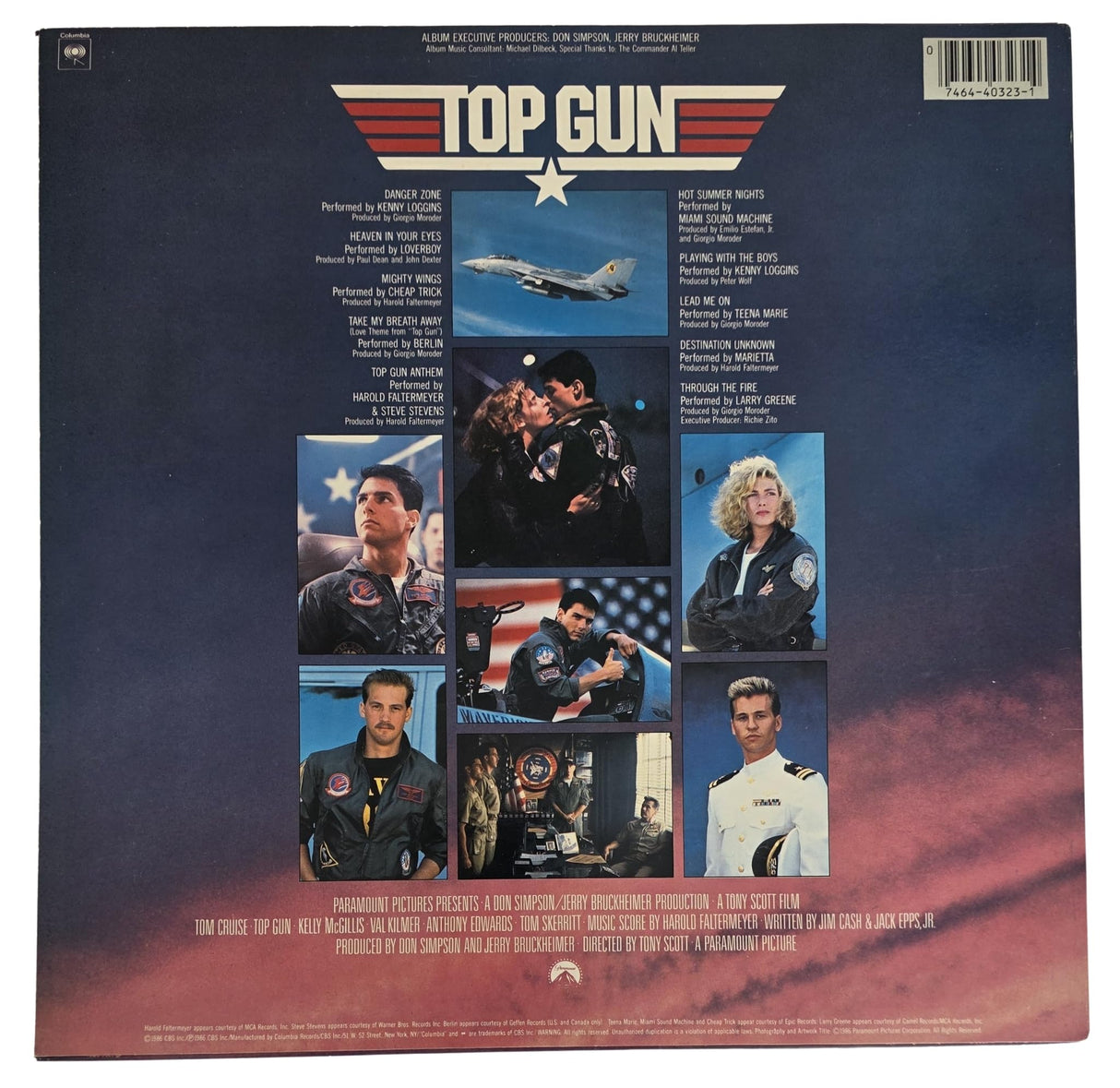 Kenny Loggins Signed Top Gun Album COA Exact Proof Autographed Vinyl Record