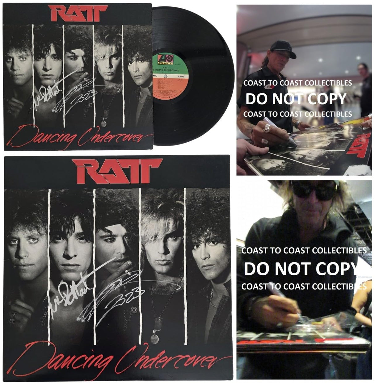 Stephen Pearcy Warren DeMartini Signed Ratt Dancing Undercover Album COA Proof Autographed