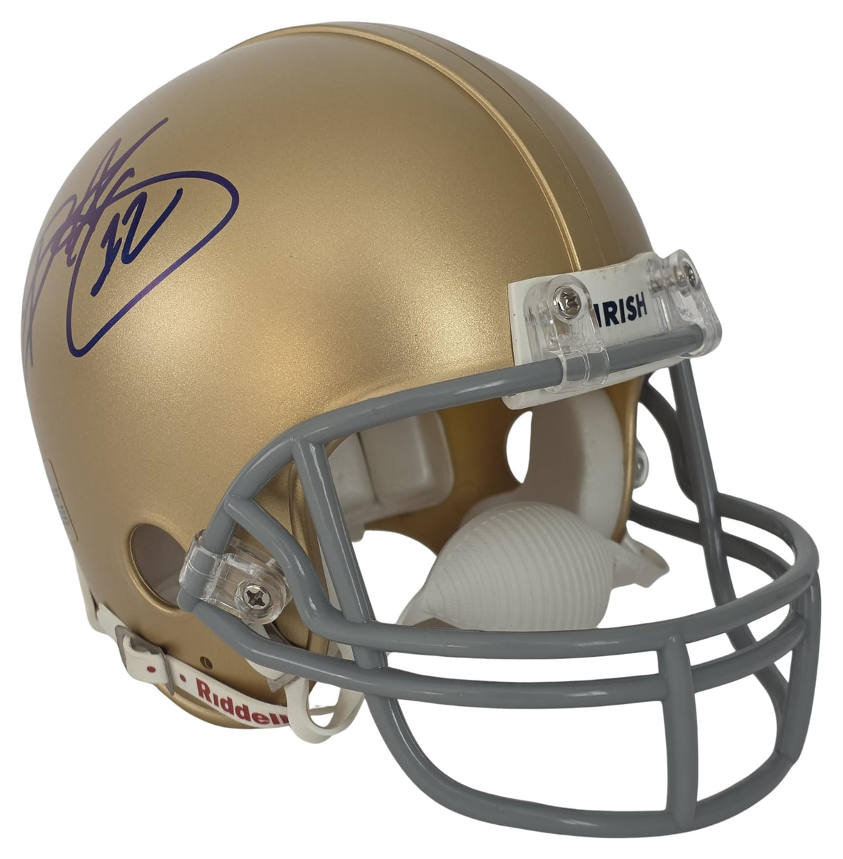 Ricky Watters Signed Notre Dame Fighting Irish Mini Football Helmet COA Proof Autographed