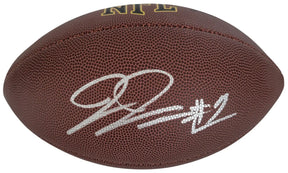 Jaylon Johnson Signed Football Proof COA Autographed Chicago Bears Utah Utes