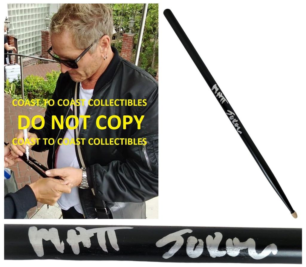 Matt Sorum Signed Drumstick COA Proof Guns N Roses Drummer G.N.R Velvet Revolver Autographed