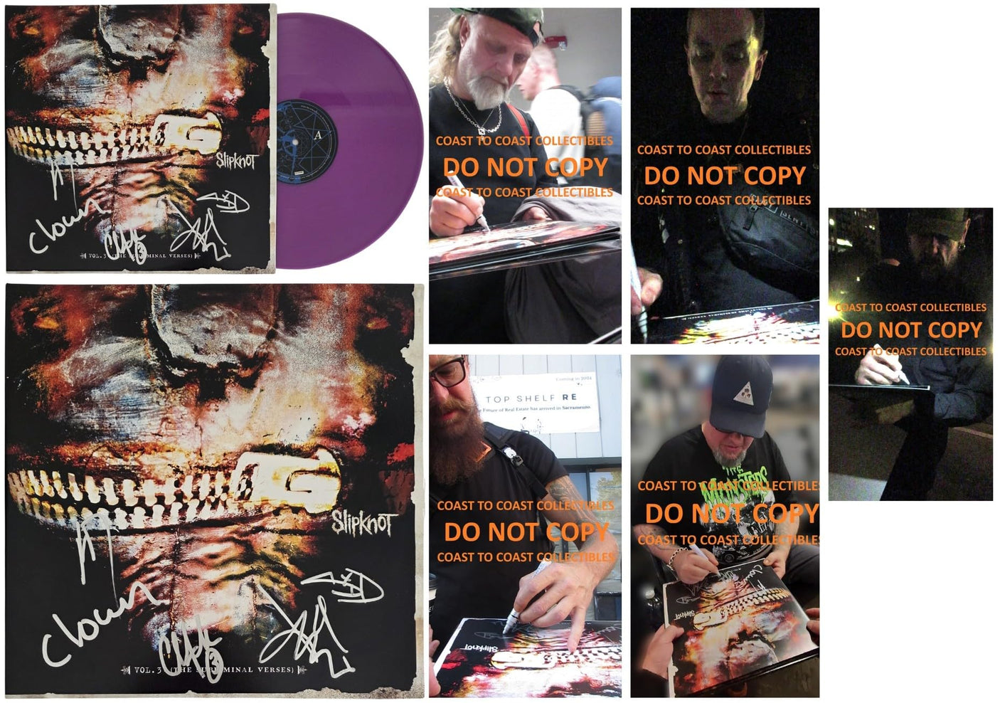 Slipknot Metal Band Signed Vol.3 The Subliminal Verses Album COA Exact Proof Autographed Vinyl Record