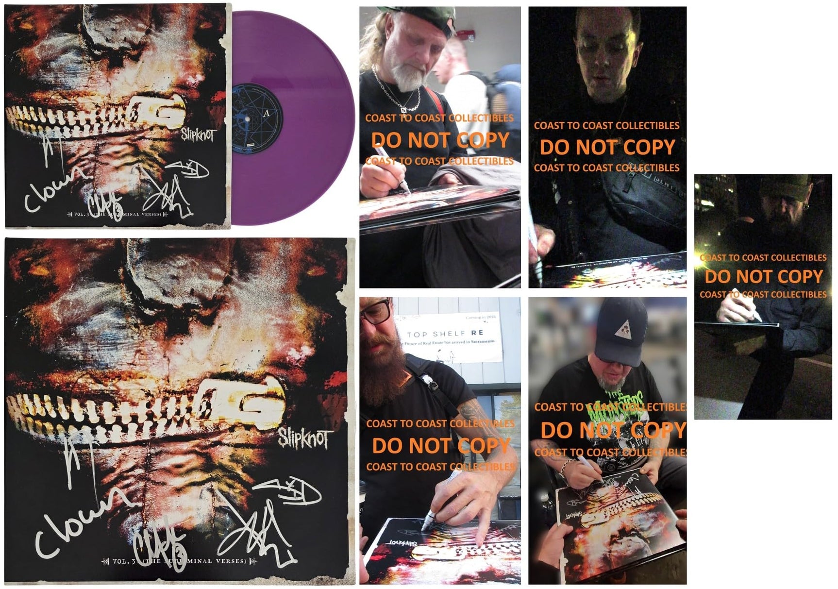 Slipknot Metal Band Signed Vol.3 The Subliminal Verses Album COA Exact Proof Autographed Vinyl Record
