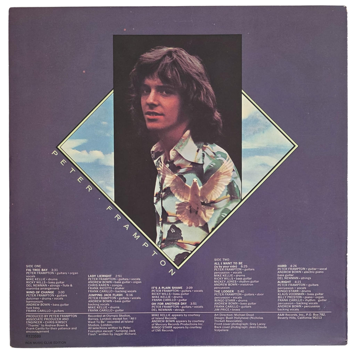 Peter Frampton Signed Wind of Change Album COA Proof Autographed Vinyl Record