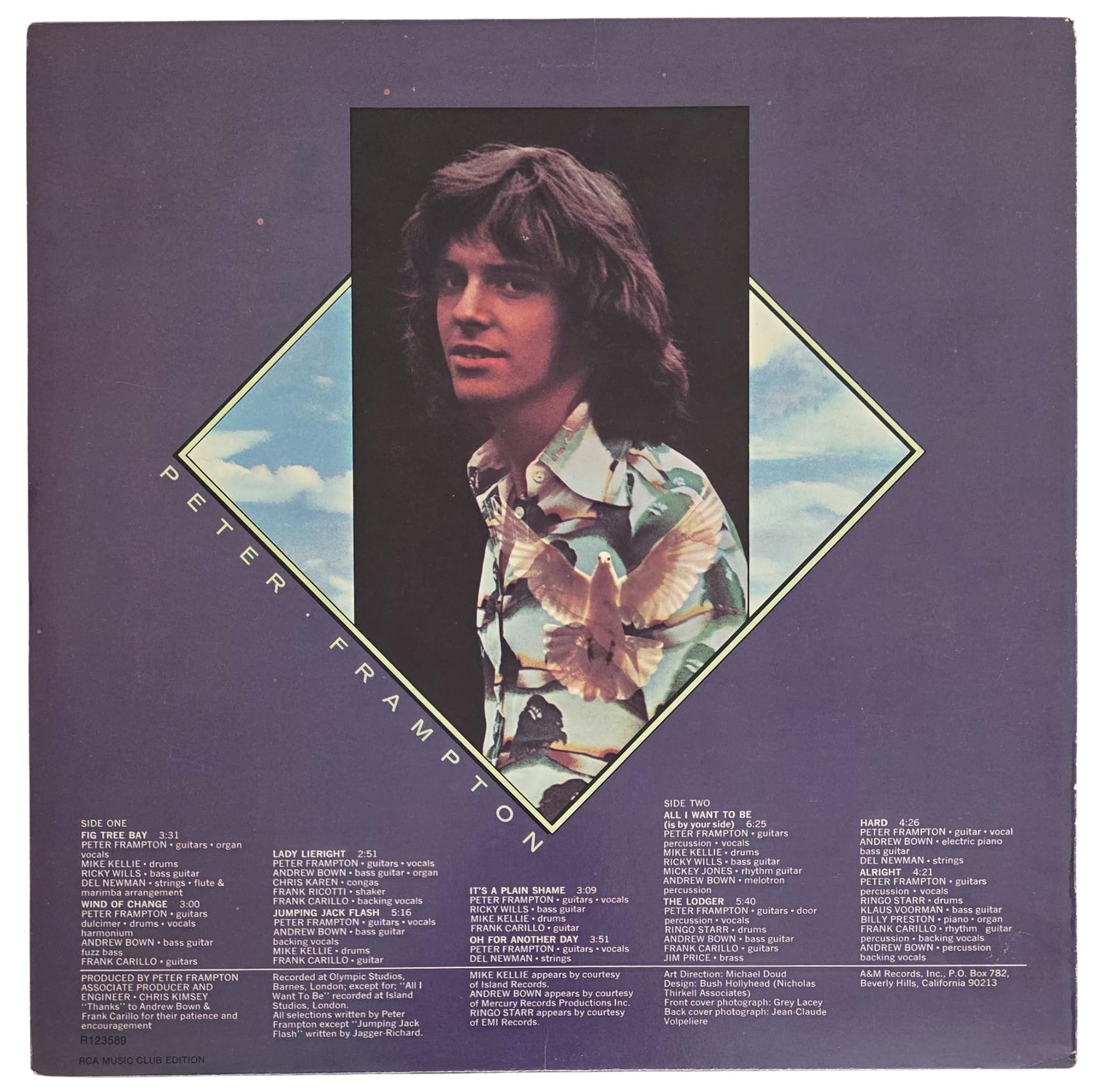 Peter Frampton Signed Wind of Change Album COA Proof Autographed Vinyl Record