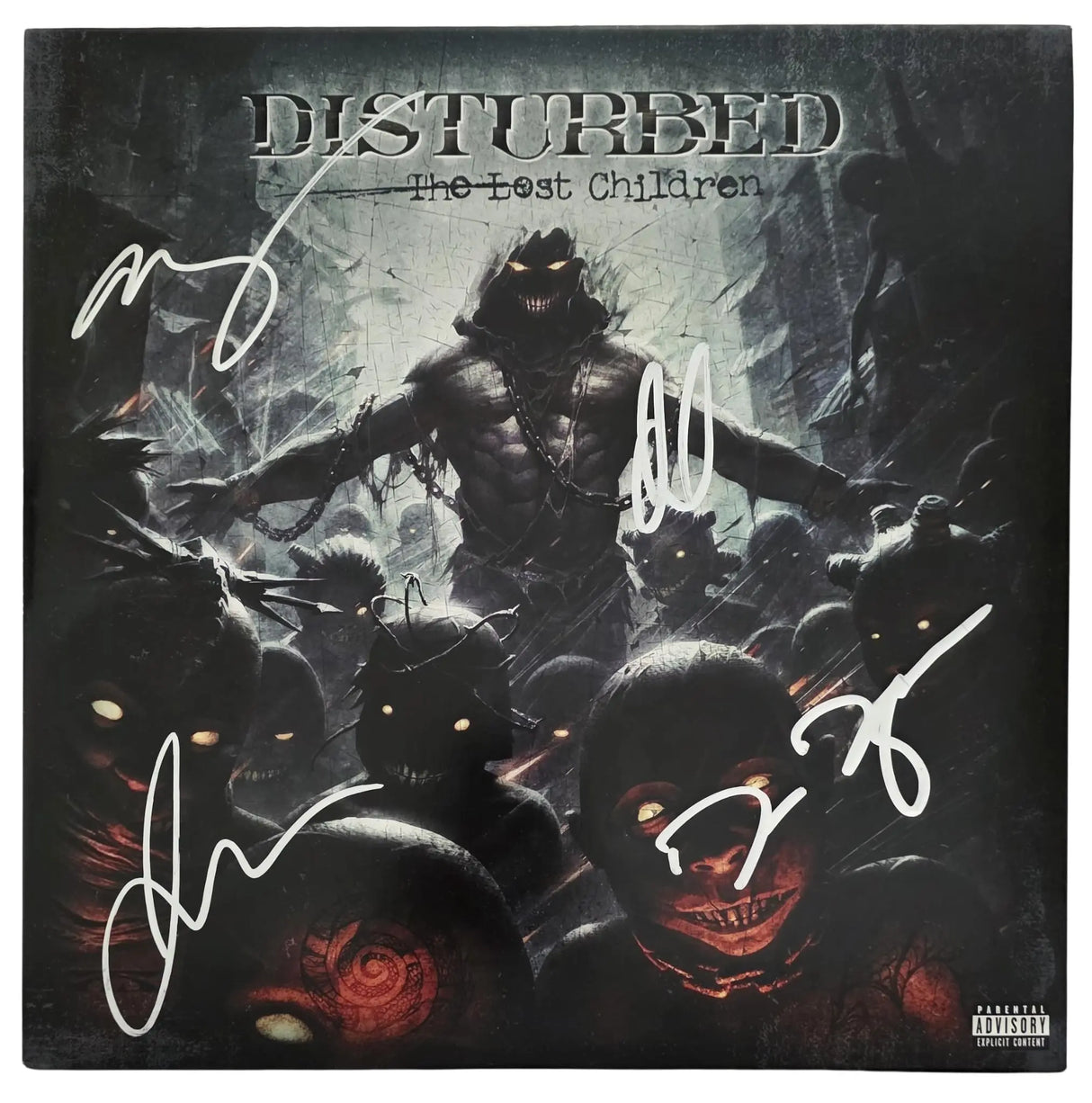 Disturbed Band Signed The Lost Children Album COA Proof Autographed Vinyl Record David Draiman,Dan Donegan,Mike Wengren