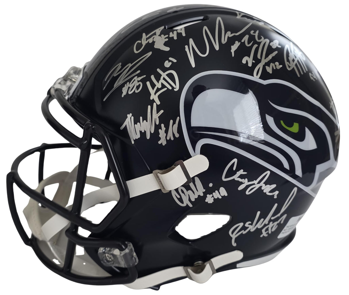 2025 Seahawks Team Signed Full Size Helmet COA Proof Autographed Seattle Seahawks