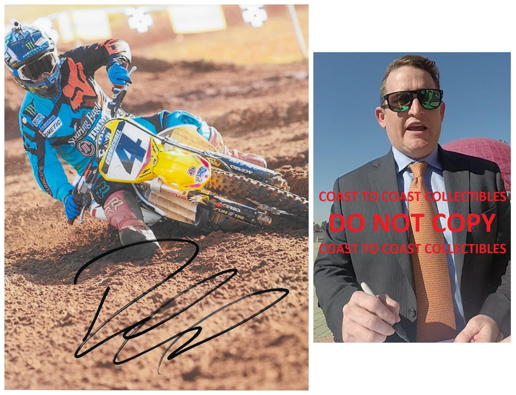 Ricky Carmichael Signed 8x10 Photo COA Proof Autographed Supercross Motocross