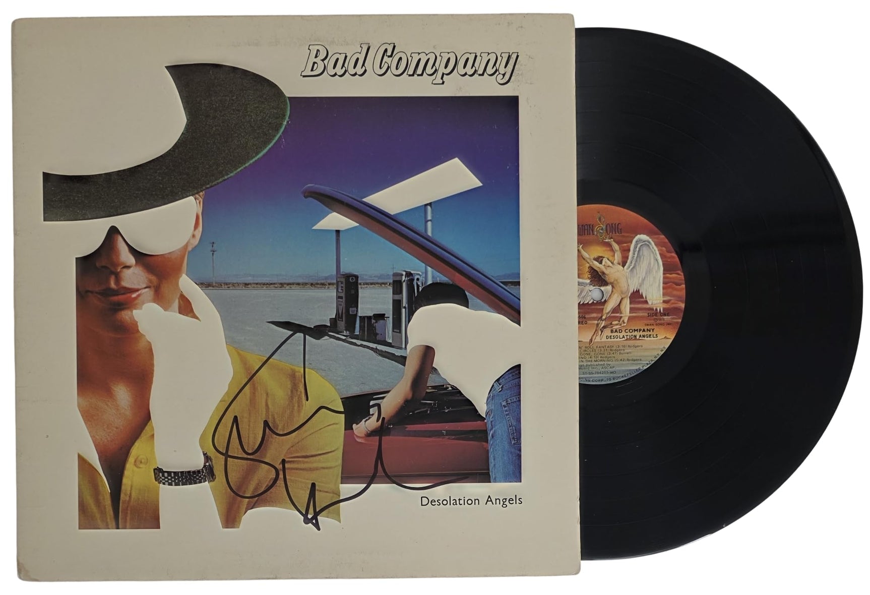 Simon Kirke Signed Bad Company Desolation Angels Album COA Exact Proof Autographed Vinyl Record