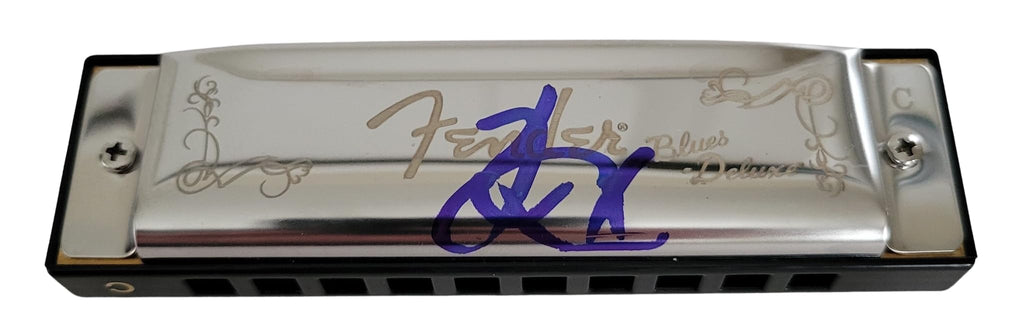 John Popper Blues Traveler Signed Fender Harmonica COA Exact Proof Autographed