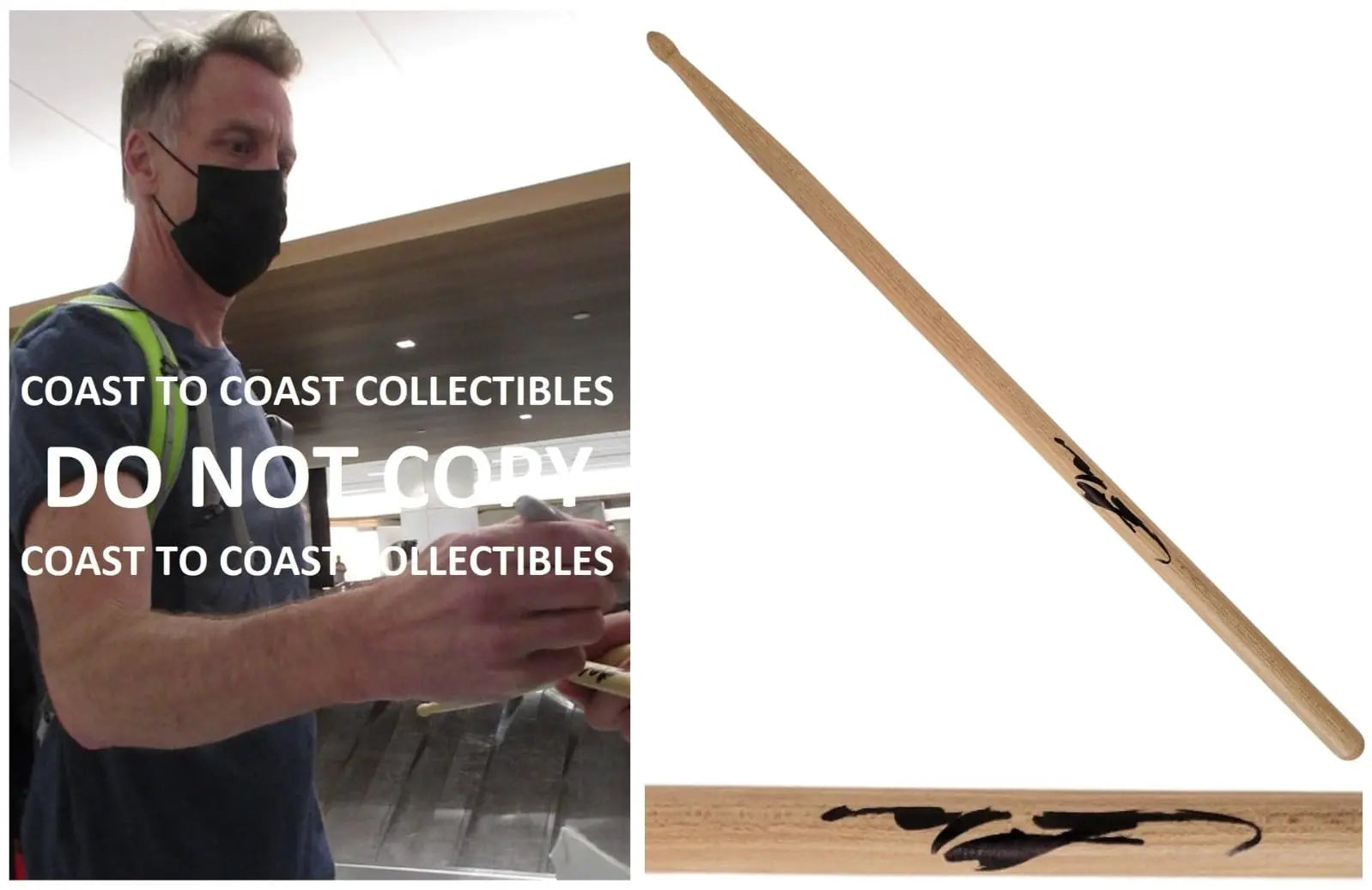 Matt Cameron Signed Drumstick COA Proof Autographed Soundgarden Pearl Jam Drummer