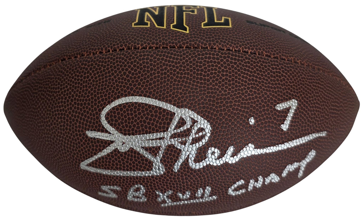 Joe Theisman Signed Football Proof COA Autographed Notre Dame Washington Redskins SB Champ