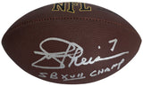 Joe Theisman Signed Football Proof COA Autographed Notre Dame Washington Redskins SB Champ