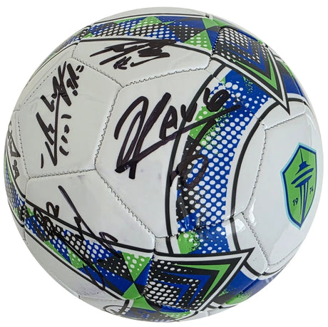 2025 Seattle Sounders FC Team Signed Logo Soccer Ball Exact Proof COA Autographed