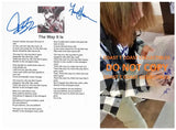Jeff Keith & Frank Hannon Signed Tesla The Way It Is Lyrics Sheet COA Proof Autographed