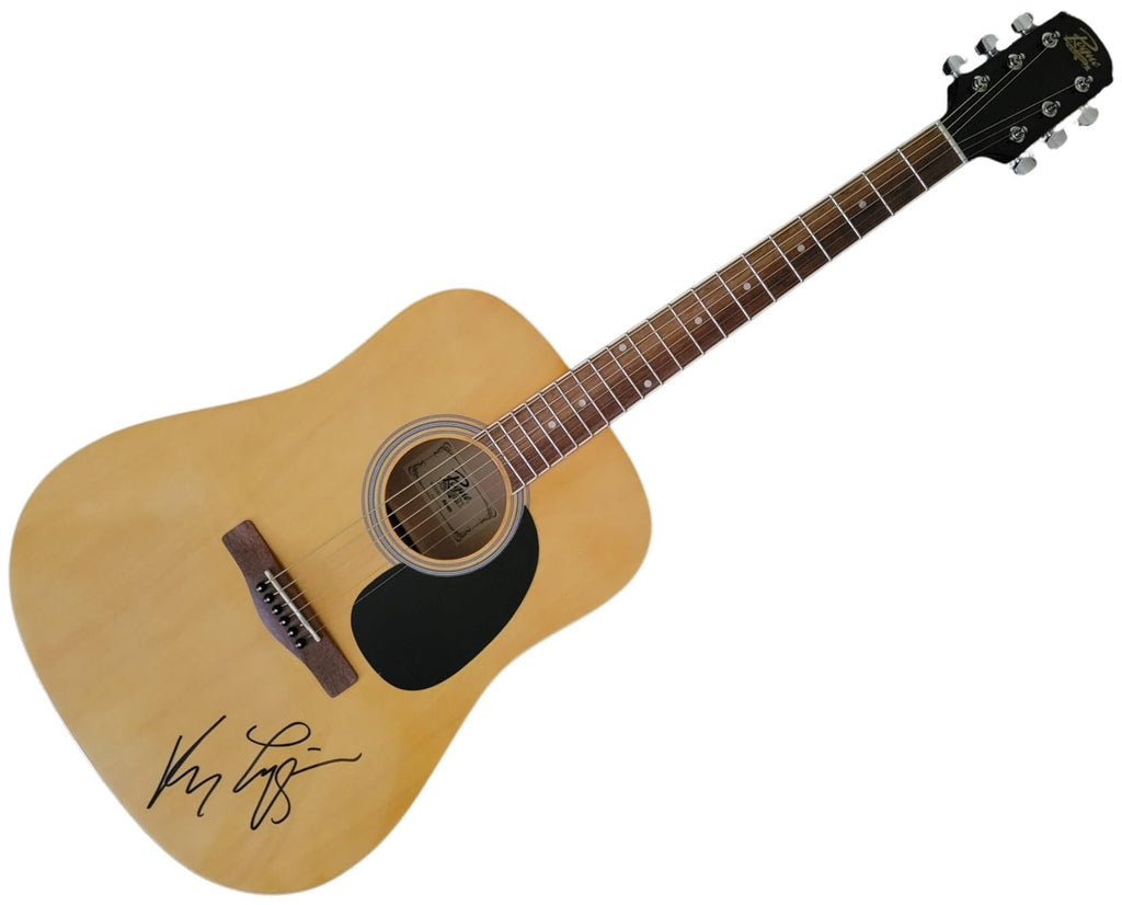 Kenny Loggins Signed Full Size Acoustic Guitar COA Exact Proof Autographed Top Gun Footloose