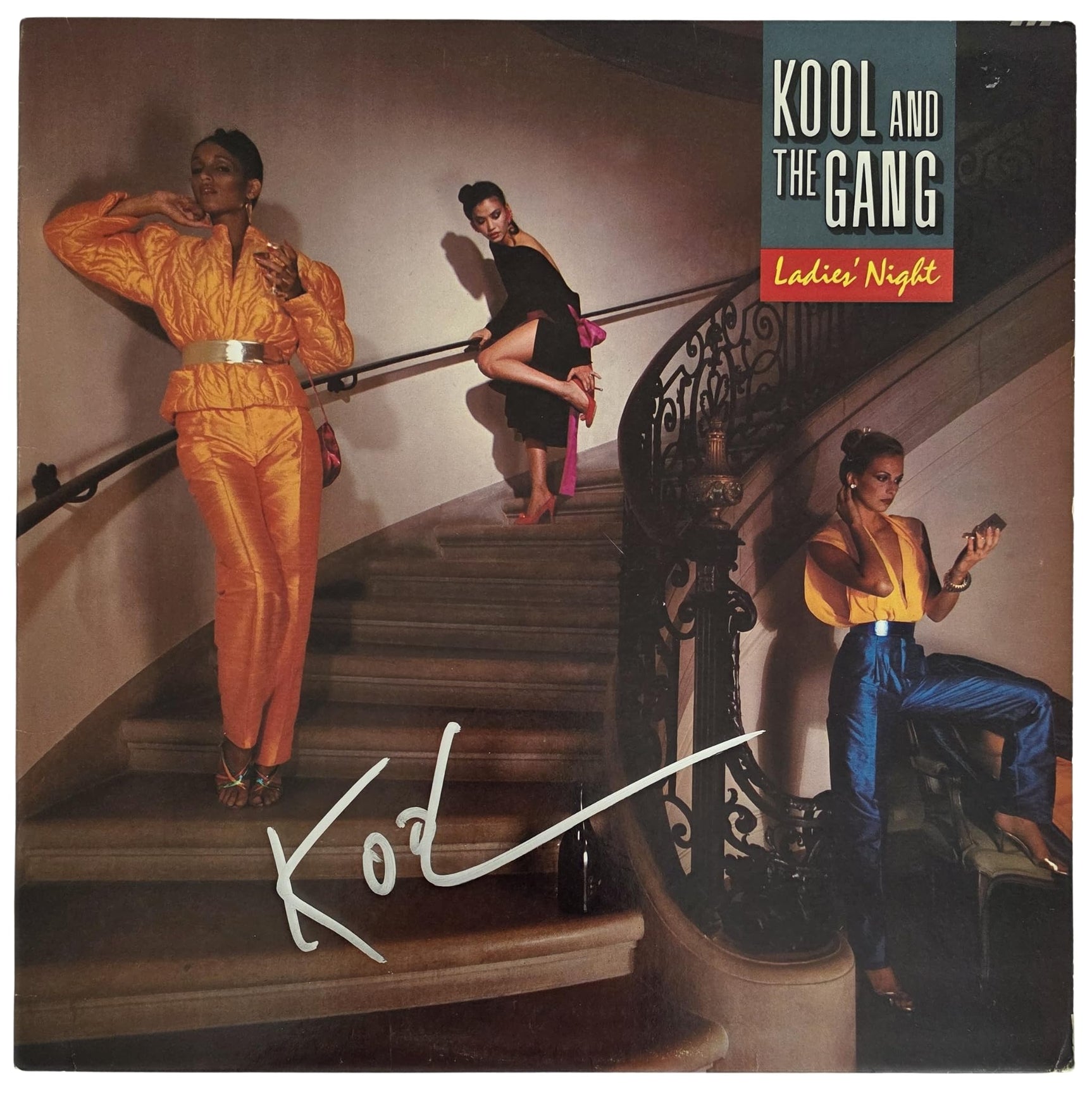 Robert Bell Signed Kool & the Gang Ladies Night Album COA Proof Autographed Vinyl Record