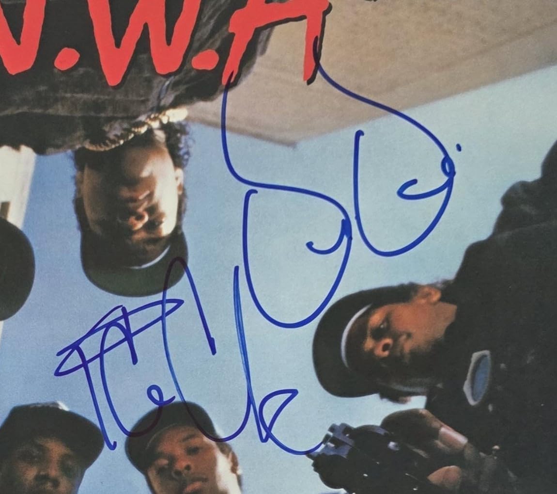 Dr. Dre & Ice Cube Signed NWA Straight Outta Compton Album COA Proof Autographed