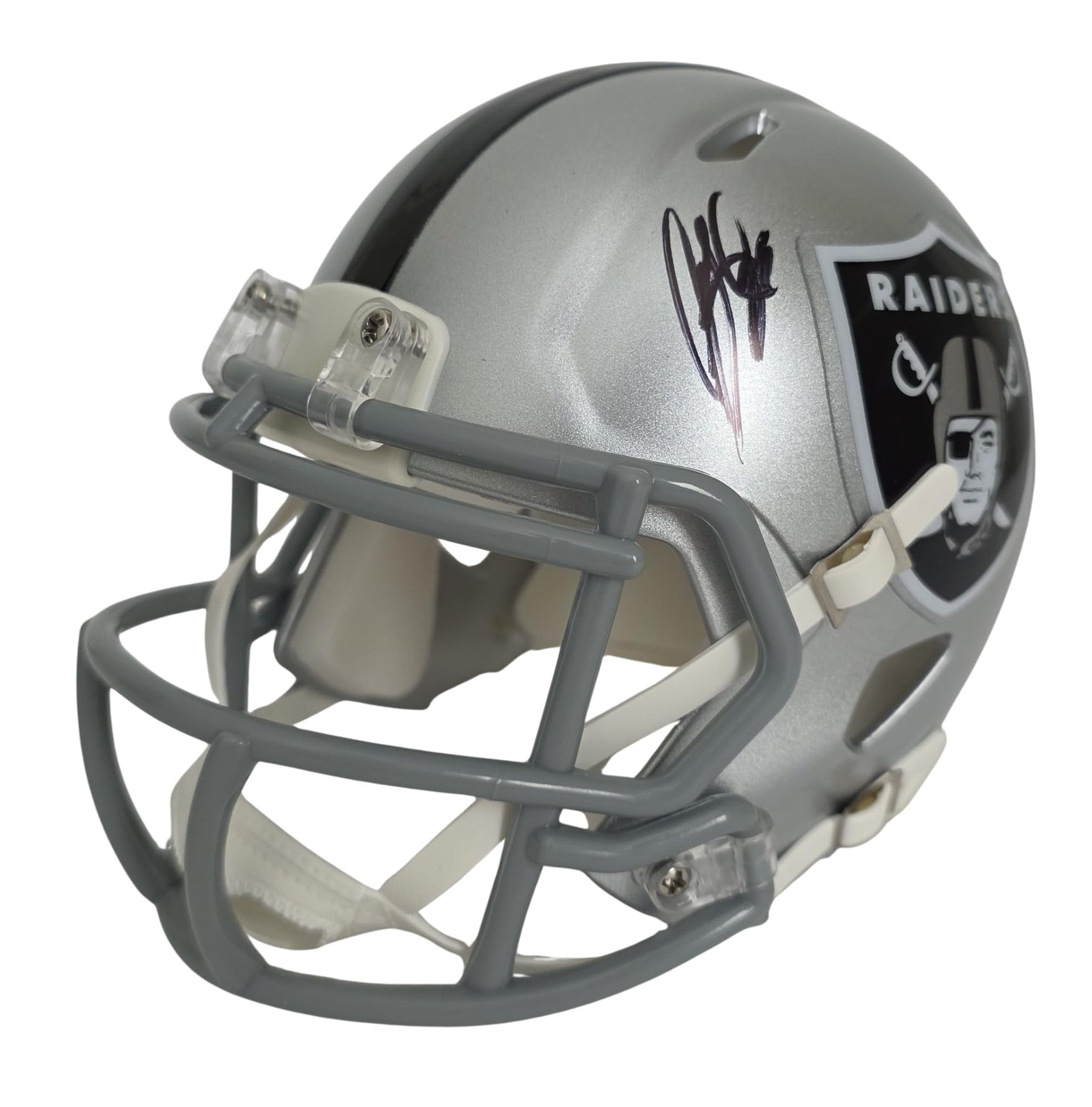 Geno Smith Signed Raiders Mini Football Helmet Proof COA Autographed Las Vegas Raiders