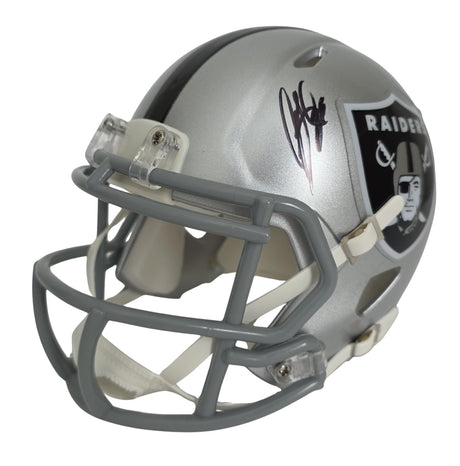 Geno Smith Signed Raiders Mini Football Helmet Proof COA Autographed Las Vegas Raiders