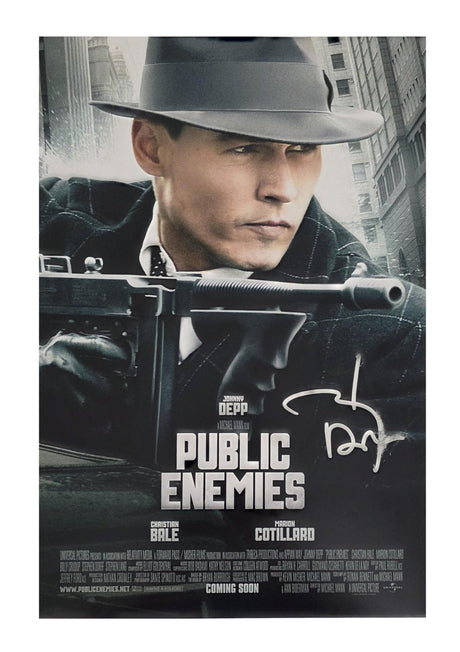 Johnny Depp Signed Public Enemies 12x18 Photo Poster COA Proof Autographed