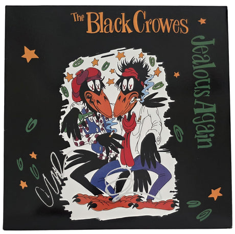 The Black Crowes Signed Jealous Again Album COA Proof Autographed Vinyl Record Chris Robinson & Rich Robinson