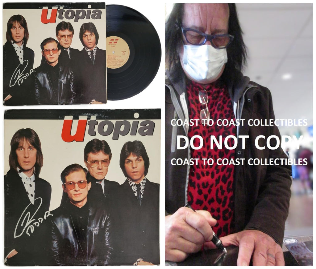 Todd Rundgren Signed Utopia Album COA Exact Proof Autographed Vinyl Record