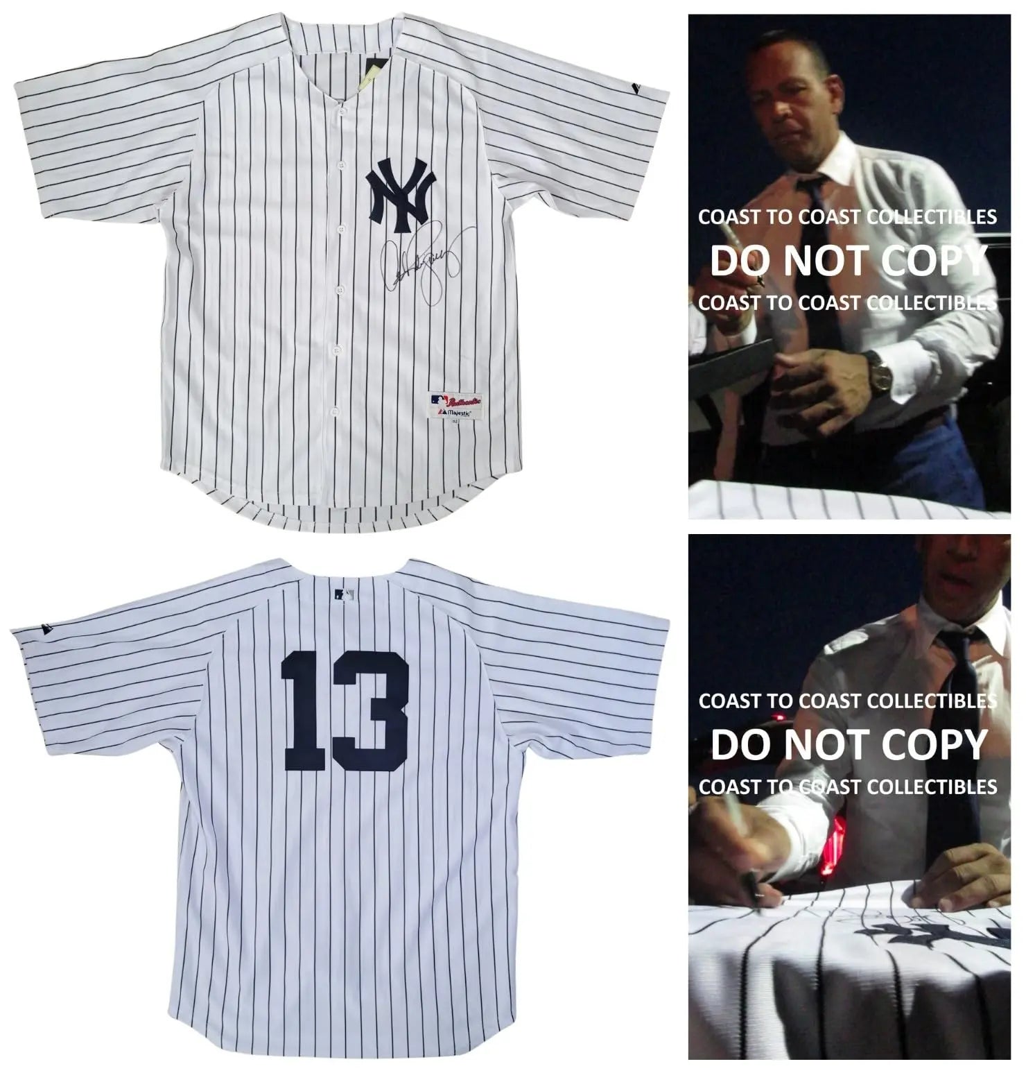 Alex Rodriguez Signed New York Yankees Baseball Jersey Proof COA Autographed