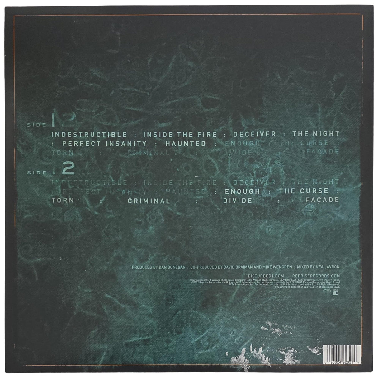 Disturbed Band Signed Indestructible Album COA Proof Autographed Vinyl Record David Draiman,Dan Donegan,Mike Wengren,John Moyer