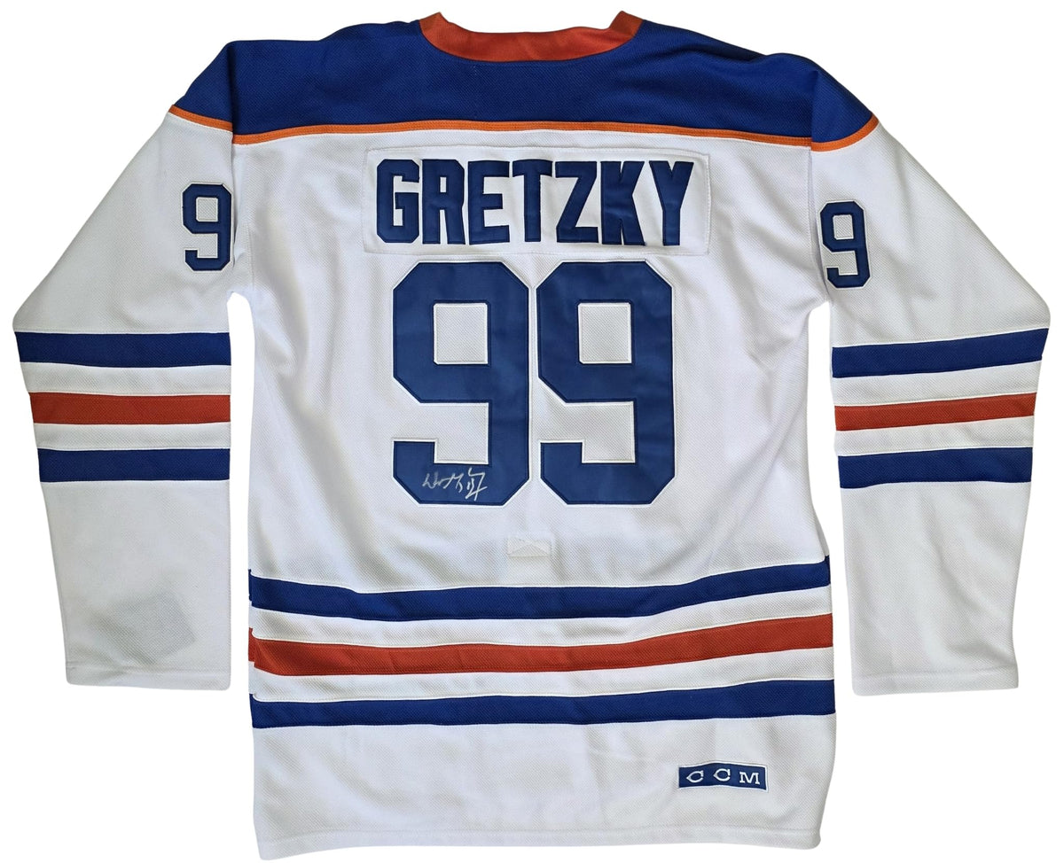 Wayne Gretzky Signed Oilers Hockey Jersey Exact Proof COA Autographed