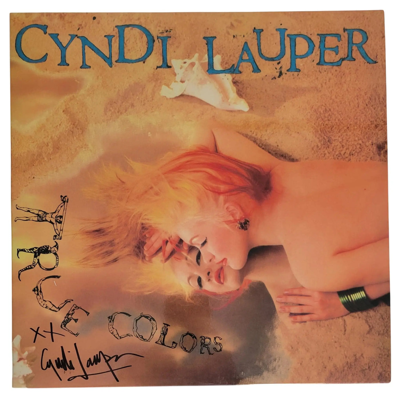 Cyndi Lauper Signed True Colors Album COA Proof Autographed Vinyl Record