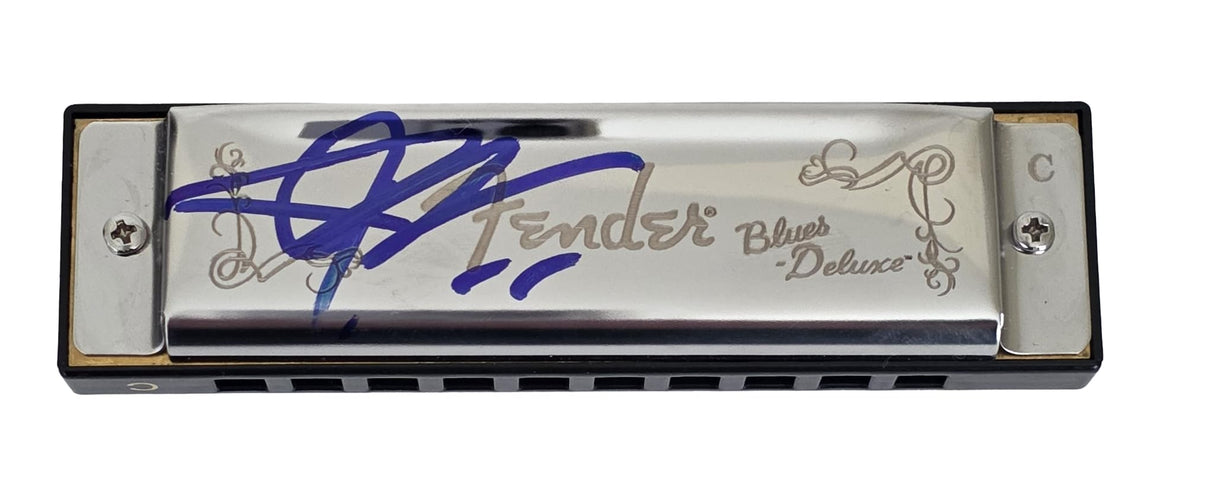 John Popper Blues Traveler Signed Fender Harmonica COA Exact Proof Autographed