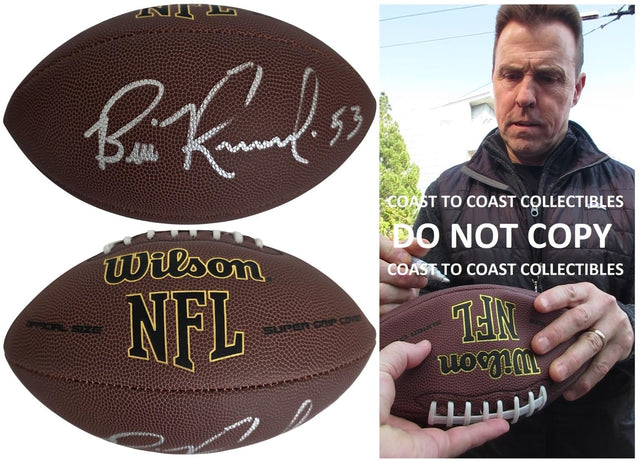 Bill Romanowski Signed Football COA Proof Autographed Oakland Raiders SF 49ers Denver Broncos